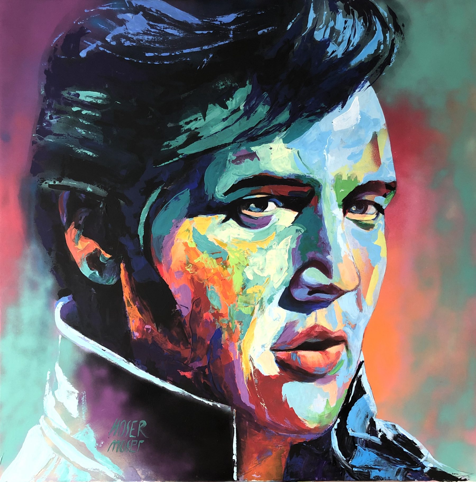 Elvis Presley Portait Gemälde