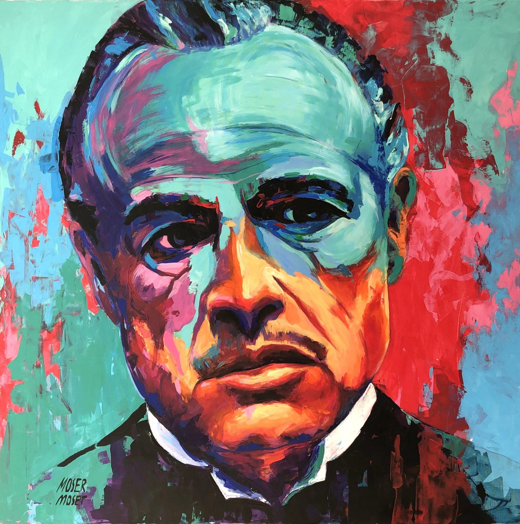 Der Pate Porträt Gemälde The Godfather