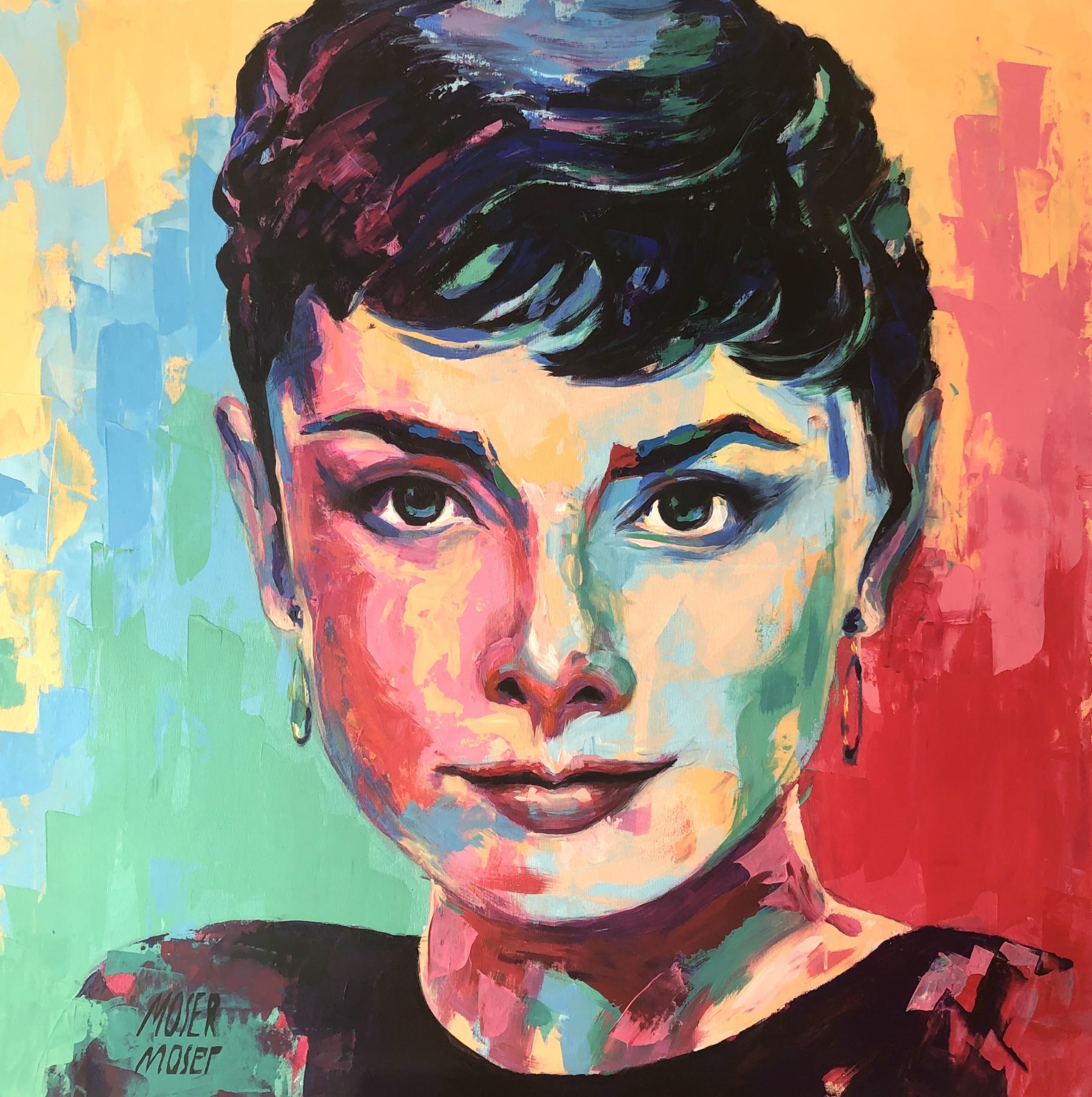 Audrey Hepburn Portrait Gemälde